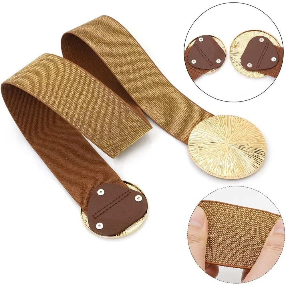 Women Elastic Waist Belt Wide Stretchy Cinch for Dresses Skirts Trousers